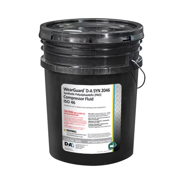 D-A WearGuard SYN 2046 Compressor Oil 2046 SAE 46 - 5 Gallon Pail, D-A Lubricant Co, Mfr#: IP72628